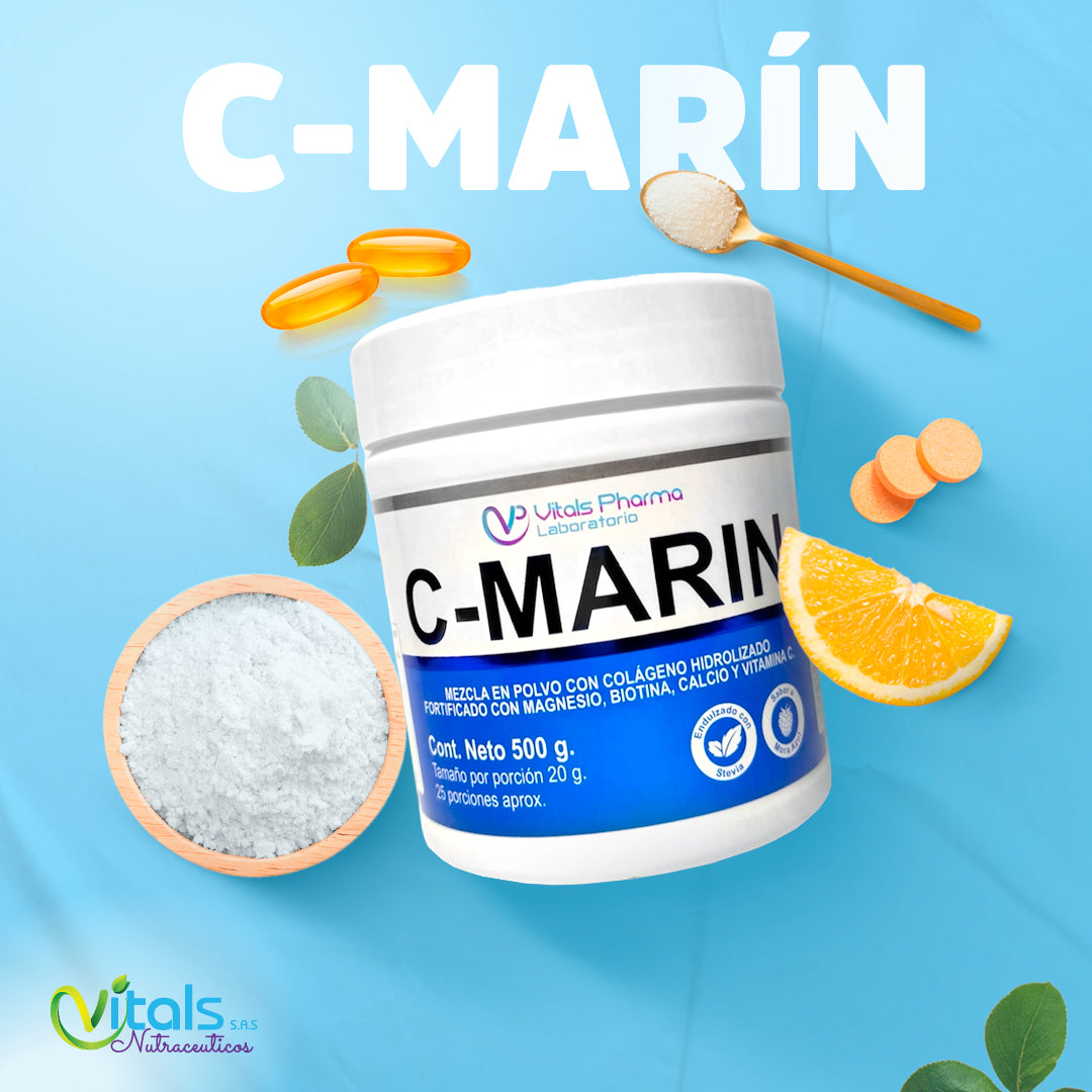 C-Marin Colágeno Marino Hidrolizado + Magnesio + Biotina + Calcio + Vitamina C